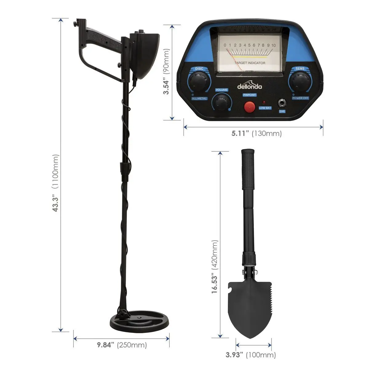 Dellonda Adults Metal Detector with High Accuracy Pinpoint Function - Image 8
