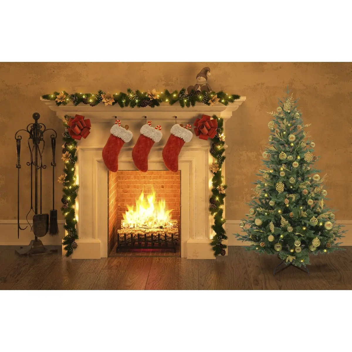 Dellonda Artificial 5ft/150cm Hinged Christmas Tree with 772 PE/PVC Mix Tips - Image 2