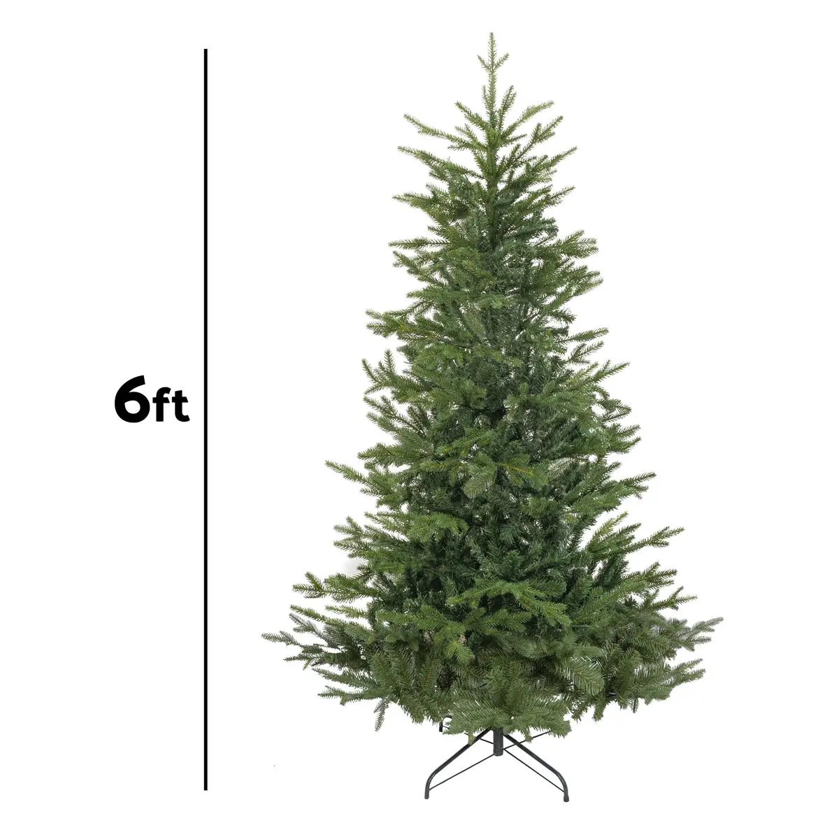 Dellonda Artificial 6ft/180cm Hinged Christmas Tree with 1000+ PE/PVC Tips - Image 11
