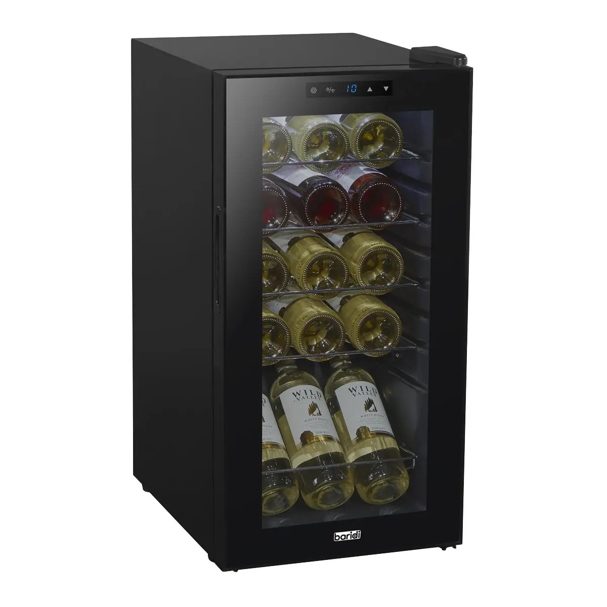 Baridi 15 Bottle Wine Fridge with Digital Touchscreen Controls & LED Light, Black - Image 13