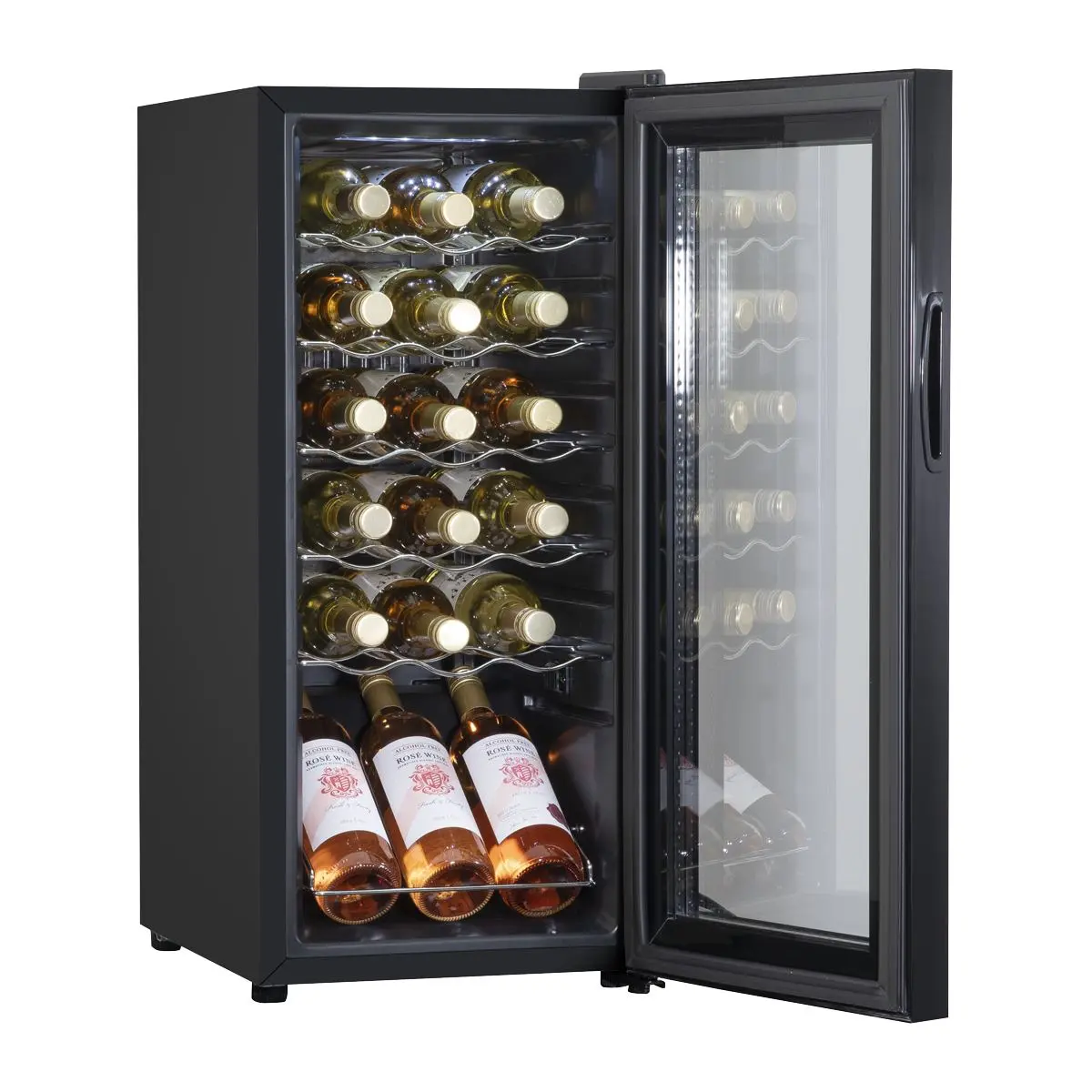 Baridi 18 Bottle Wine Fridge with Digital Touchscreen Controls & LED Light, Black - Image 8