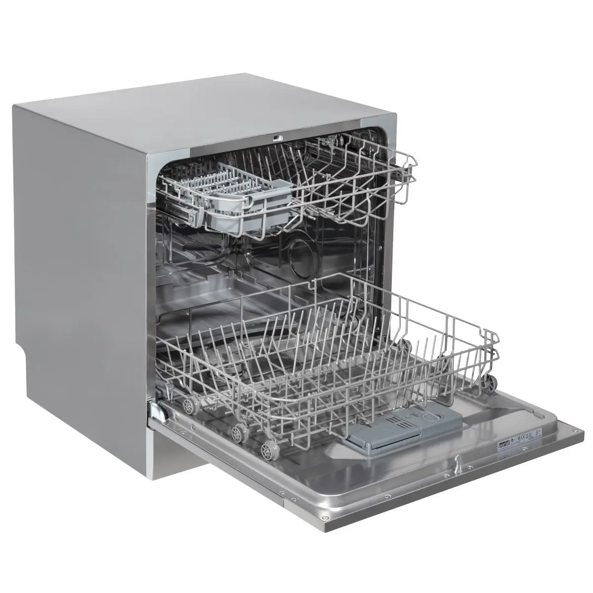 Baridi Compact Tabletop Dishwasher 8 Place Settings, 6 Programmes, Low Noise, 8L Cycle, Start Delay - Silver - Image 8