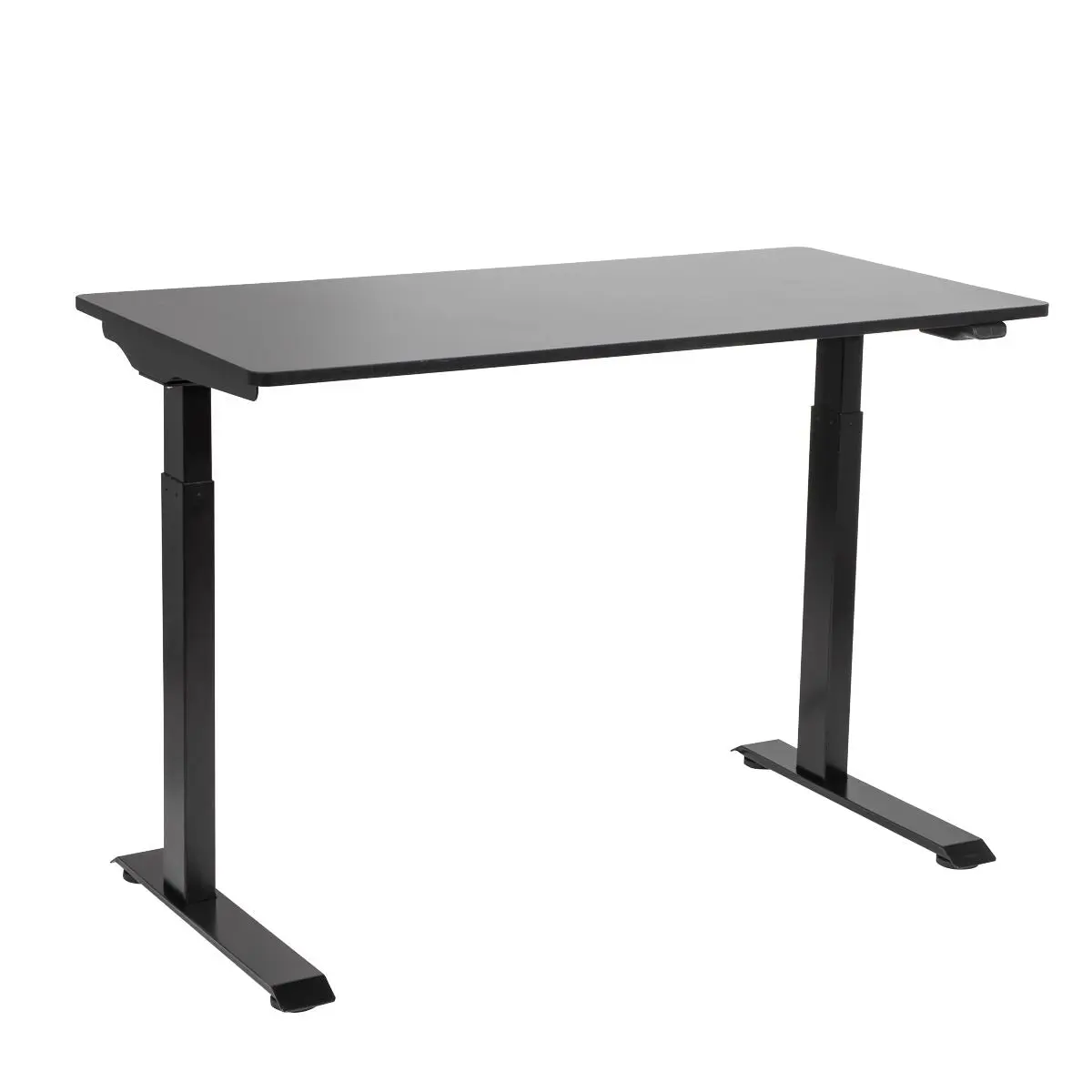 Dellonda Black Electric Adjustable Office Standing Desk, Quiet & Fast 1200x600mm