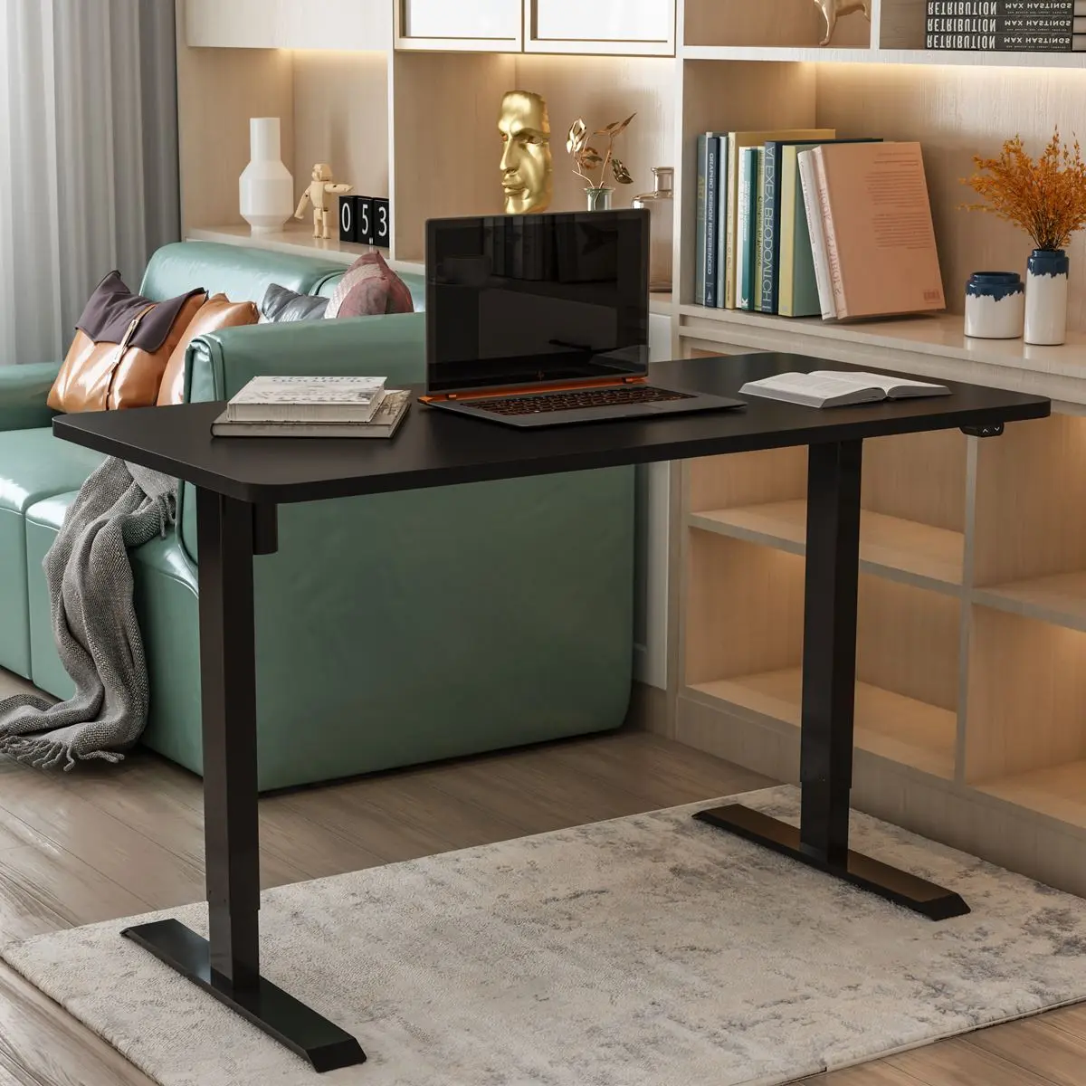 Dellonda Black Electric Adjustable Office Standing Desk, Quiet & Fast 1200x600mm - Image 8