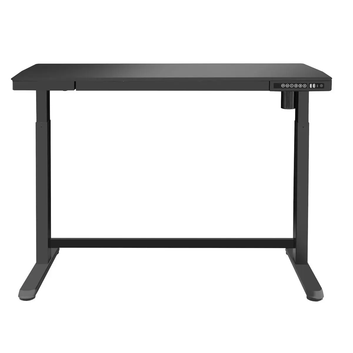 Dellonda Black Electric Adjustable Standing Desk with USB & Drawer, 1200 x 600mm - Image 3