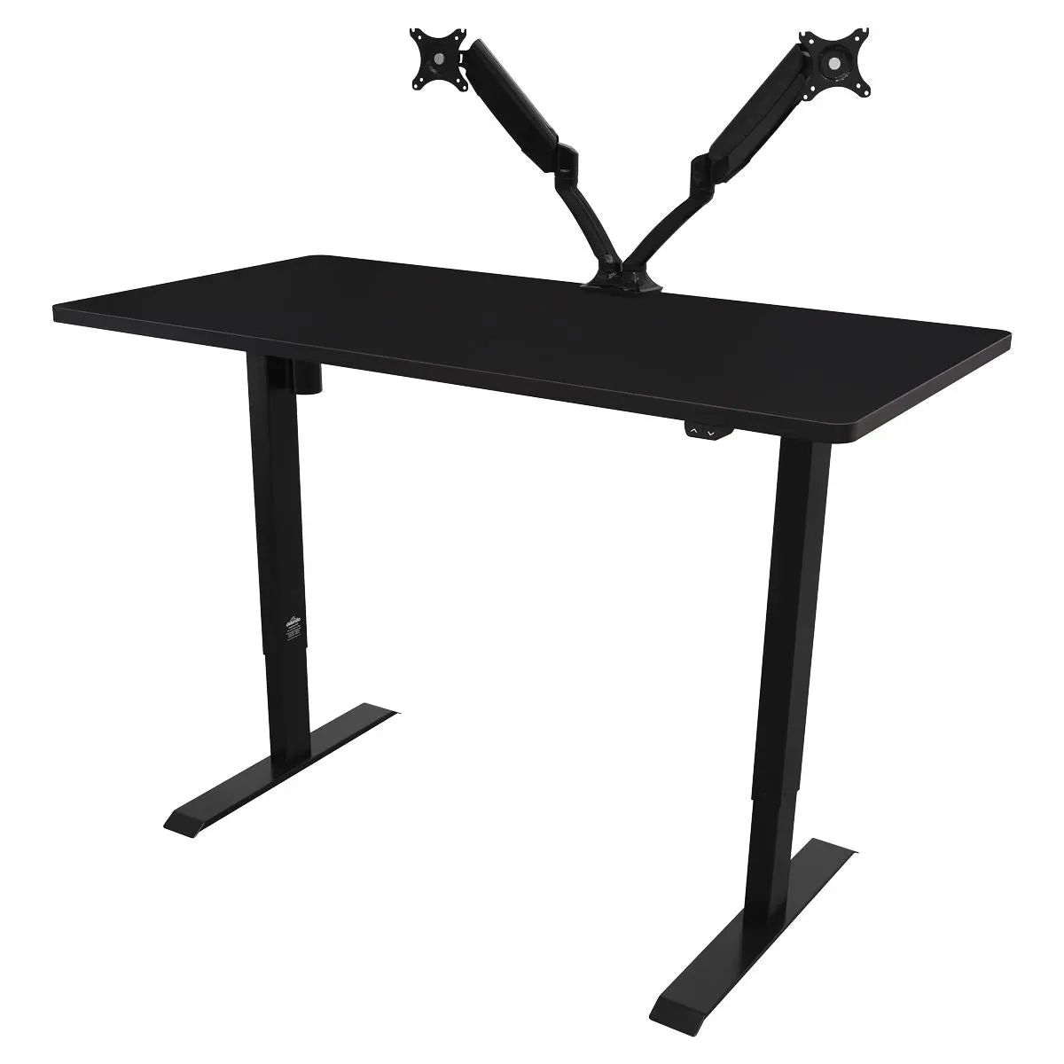 Dellonda Black Electric Height Adjustable Standing Desk, Quiet, Home Office, 1400x700mm - Image 3