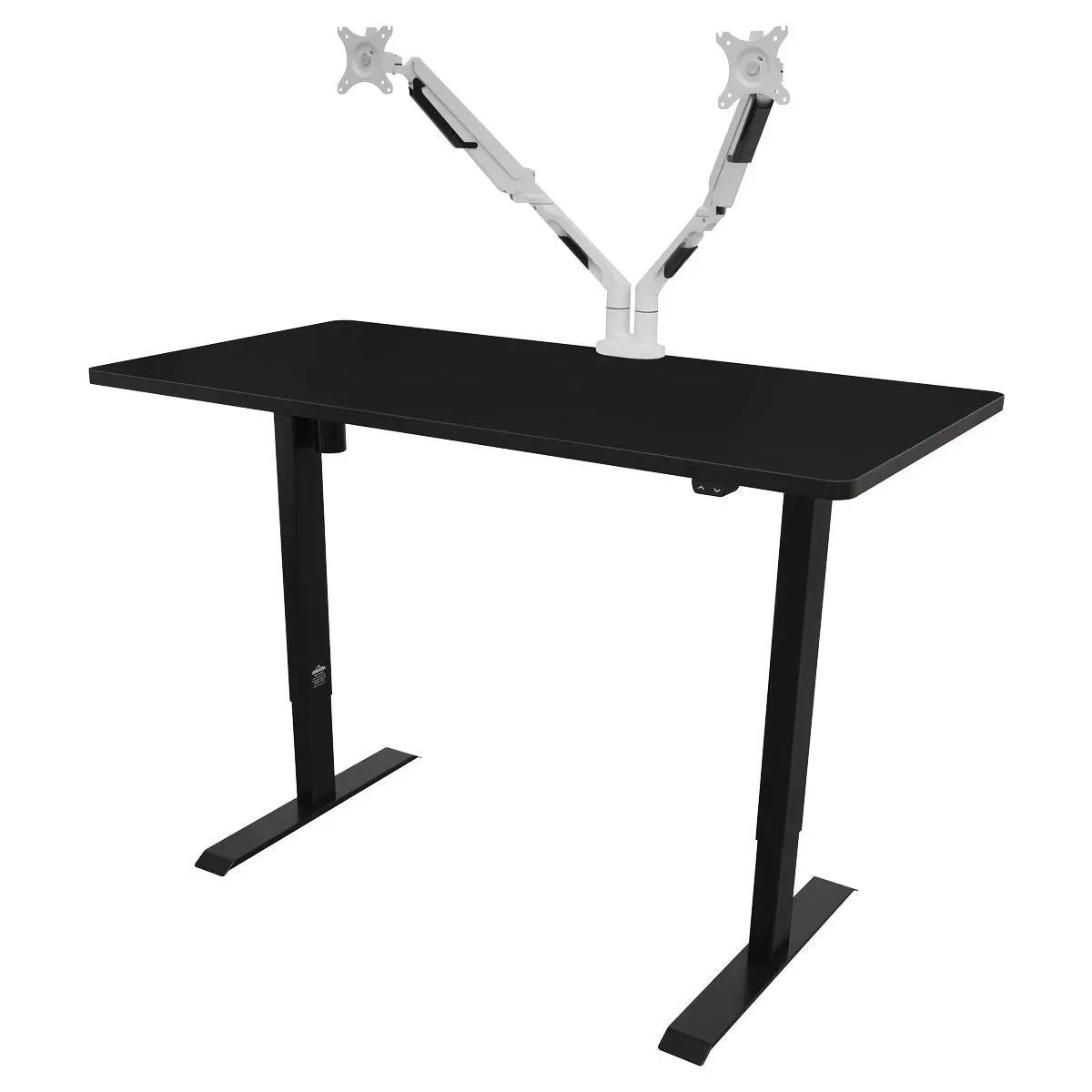 Dellonda Black Electric Height Adjustable Standing Desk, Quiet, Home Office, 1400x700mm - Image 5
