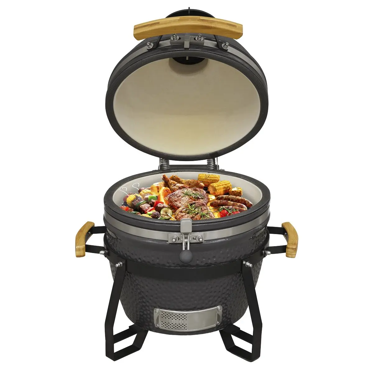 Dellonda Deluxe 16"(40cm) Ceramic Kamado Style BBQ Grill/Oven/Smoker - Image 5