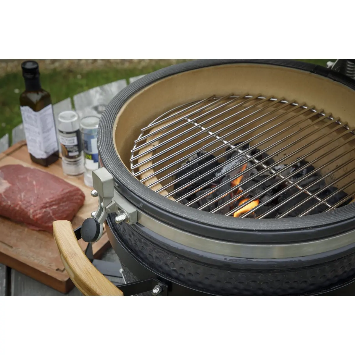 Dellonda Deluxe 16"(40cm) Ceramic Kamado Style BBQ Grill/Oven/Smoker - Image 6