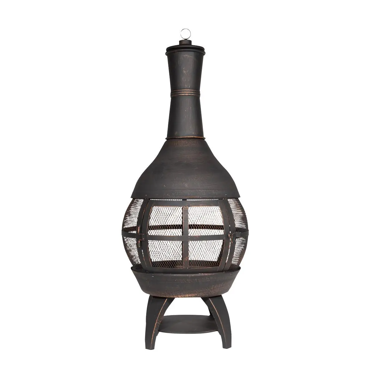 Dellonda Deluxe 360° Chiminea/Fire Pit/Outdoor Heater - Antique Bronze Finish - DG112 - Image 5