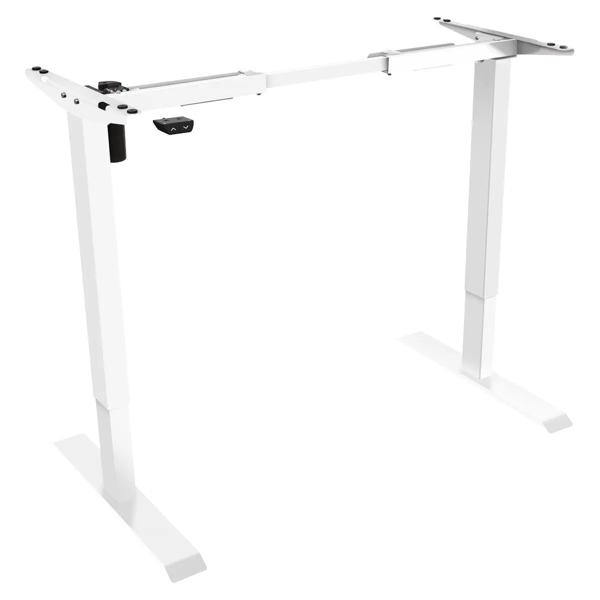 Dellonda Electric Adjustable Standing Desk Frame, 70kg Capacity, White, Quiet - Image 2