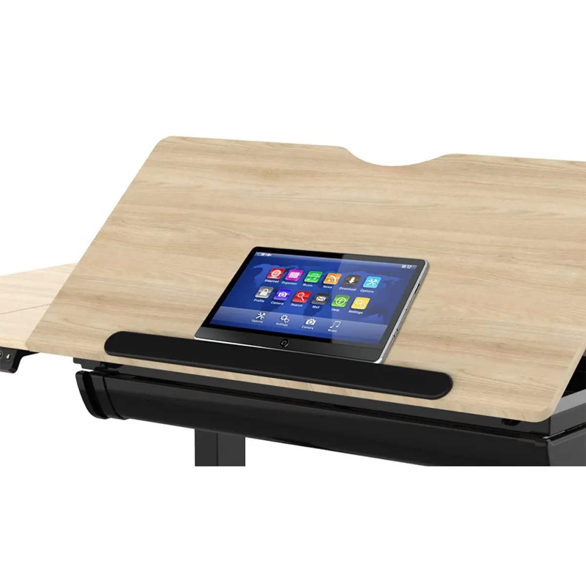 Dellonda Electric Standing Drafting Desk Ergonomic Drawing Sit/Stand Table 0-40° - Image 2