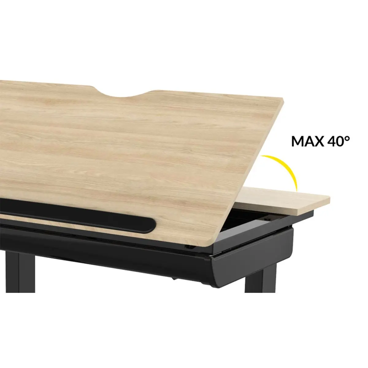Dellonda Electric Standing Drafting Desk Ergonomic Drawing Sit/Stand Table 0-40° - Image 7