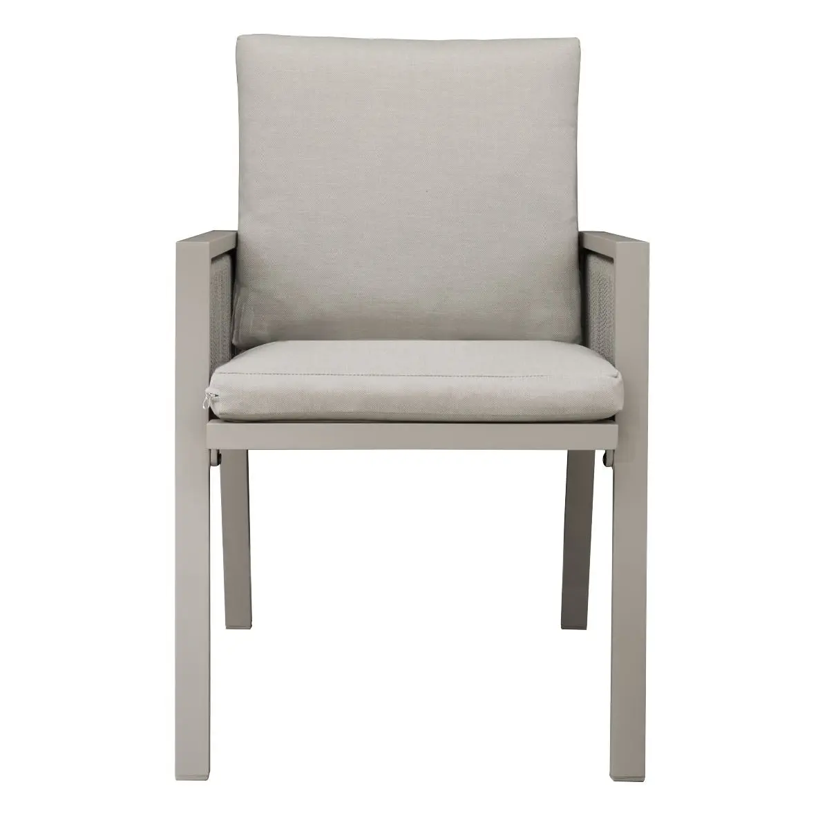 Dellonda Fusion Garden/Patio Dining Chair with Armrests, Set of 6, Light Grey - DG49 - Image 12