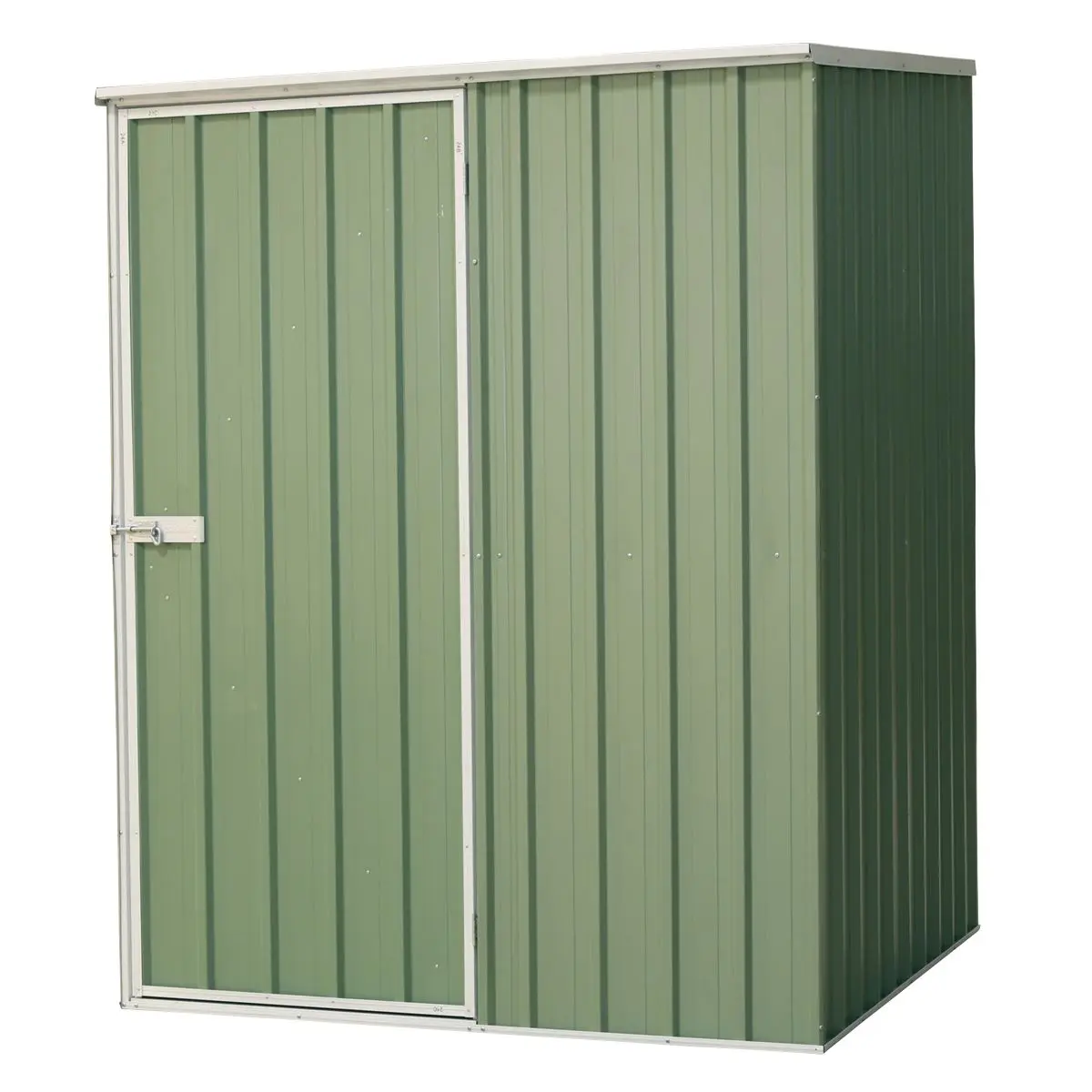 Dellonda Galvanised Steel Metal Garden/Outdoor/Storage Shed, 5FT x 5FT, Pent Style Roof – Green - Image 3
