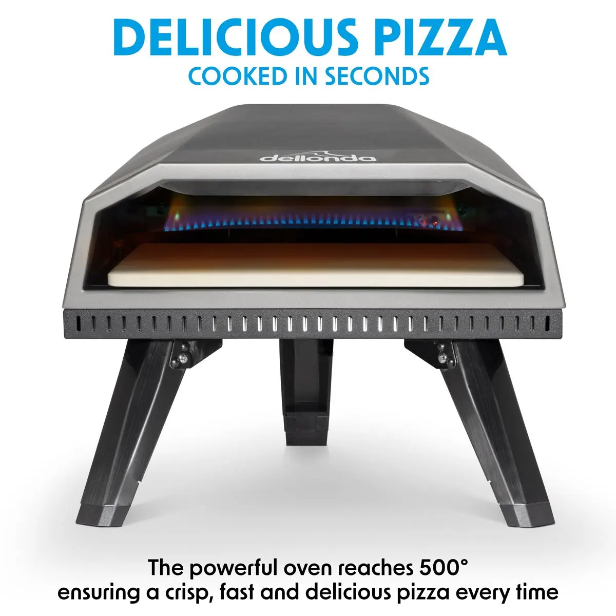 Dellonda Gas Pizza Oven with Gas Regulator, Water Resistant Cover/Carry Bag & 12" Pizza Peel - Image 11