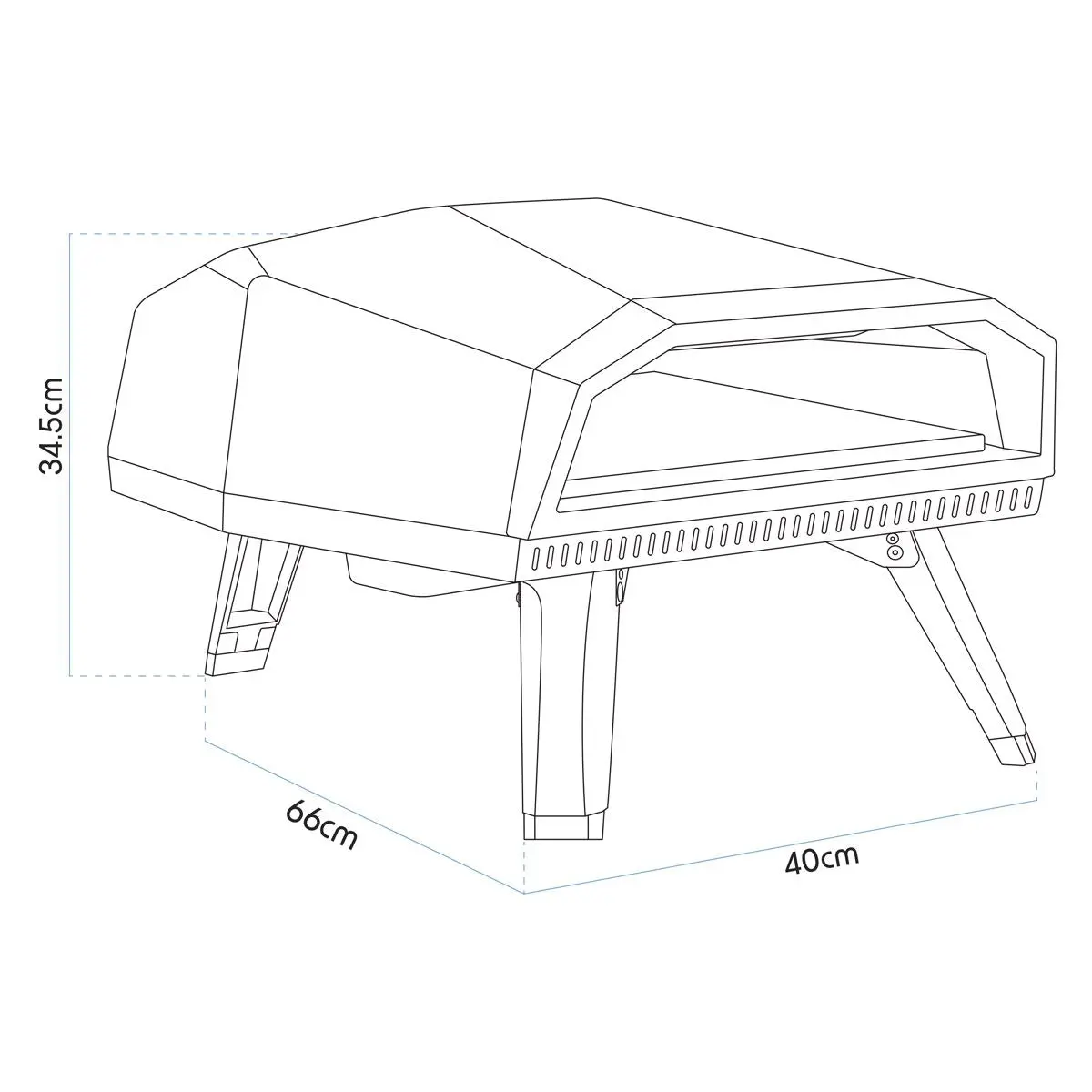 Dellonda Gas Pizza Oven with Gas Regulator, Water Resistant Cover/Carry Bag & 12" Pizza Peel - Image 5