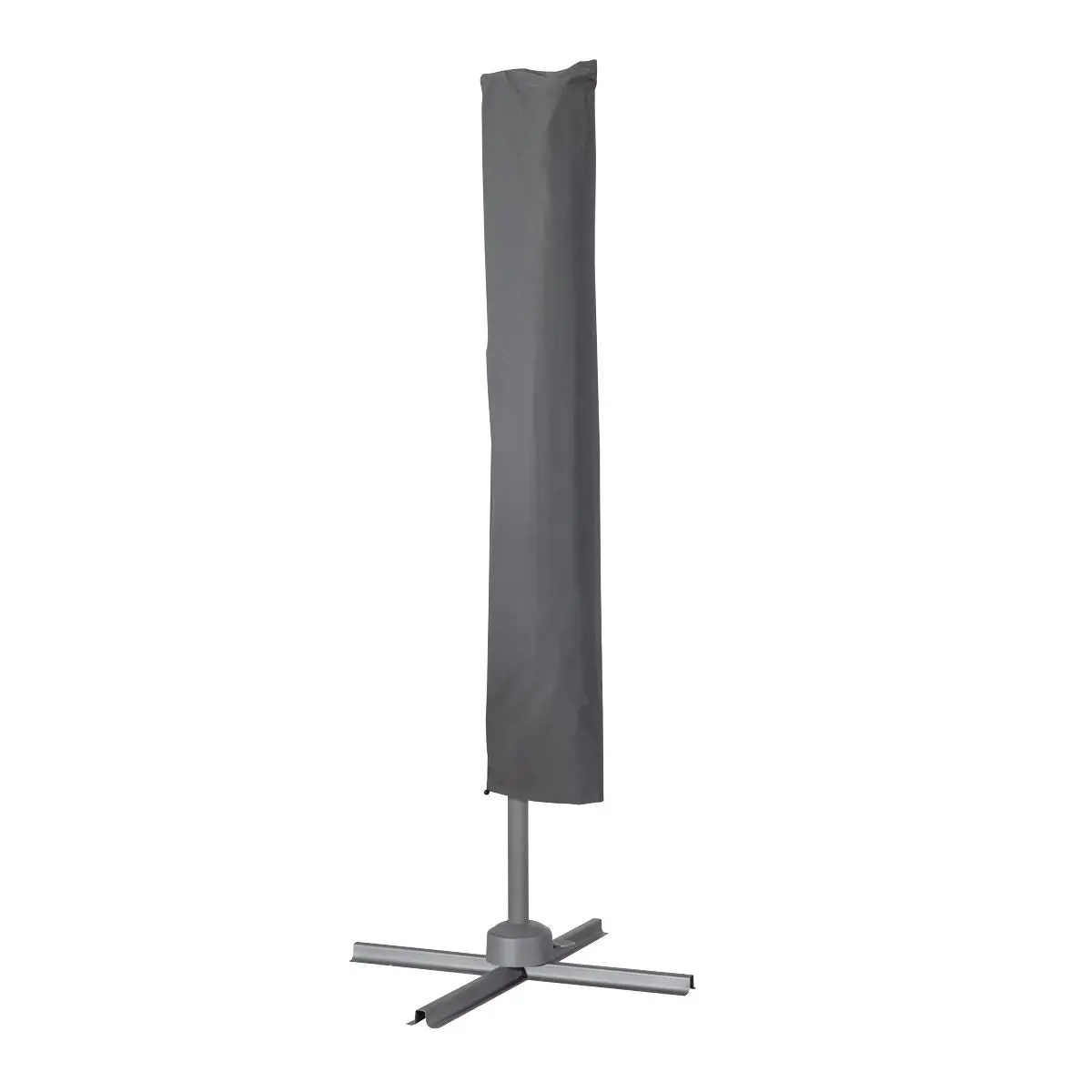Dellonda Ø3m Garden/Patio Cantilever Parasol/Umbrella with Crank Handle, Tilt, 360° Rotation and Cover, Grey - Image 4