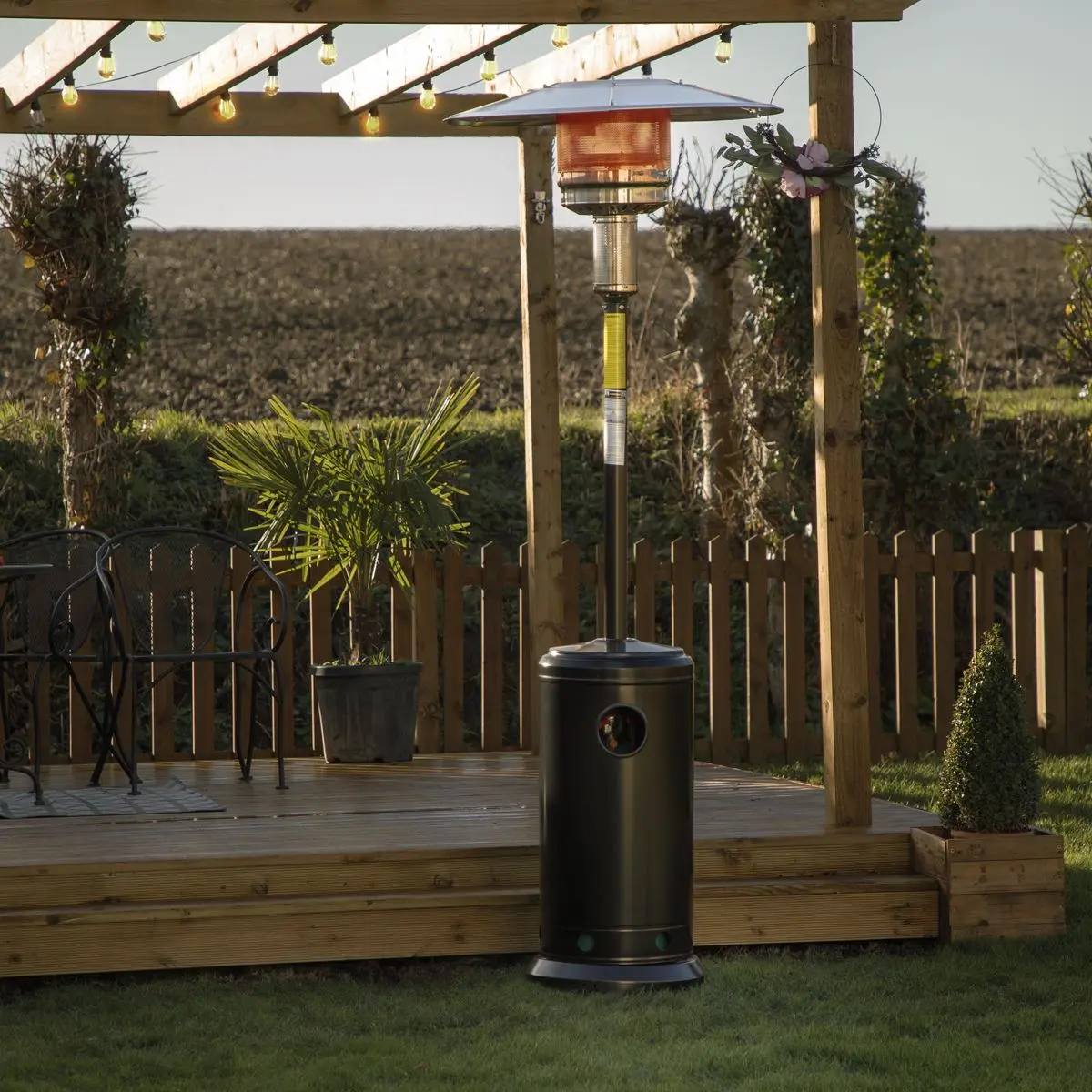 Dellonda Outdoor Garden Gas Patio Heater 13kW Commercial & Domestic Use, Black - Image 9