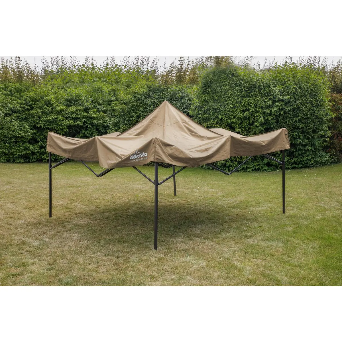Dellonda Premium 3 x 3m Pop-Up Gazebo, PVC Coated, Water Resistant Fabric, Supplied with Carry Bag, Rope, Stakes & Weight Bags - Beige Canopy - Image 10