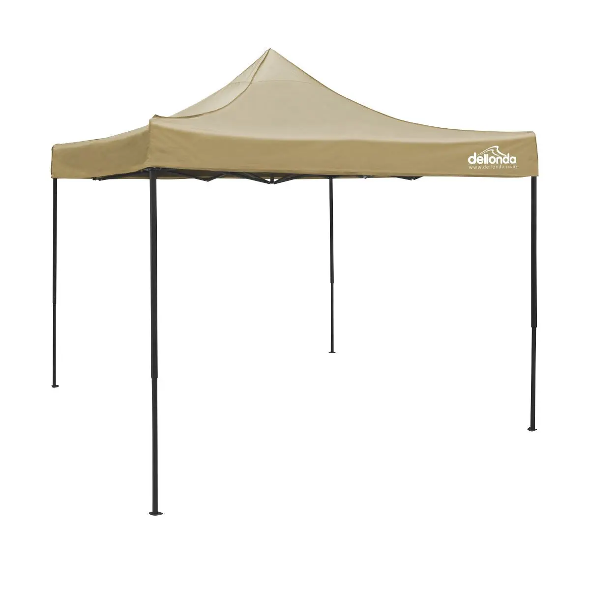 Dellonda Premium 3 x 3m Pop-Up Gazebo, PVC Coated, Water Resistant Fabric, Supplied with Carry Bag, Rope, Stakes & Weight Bags - Beige Canopy - Image 8