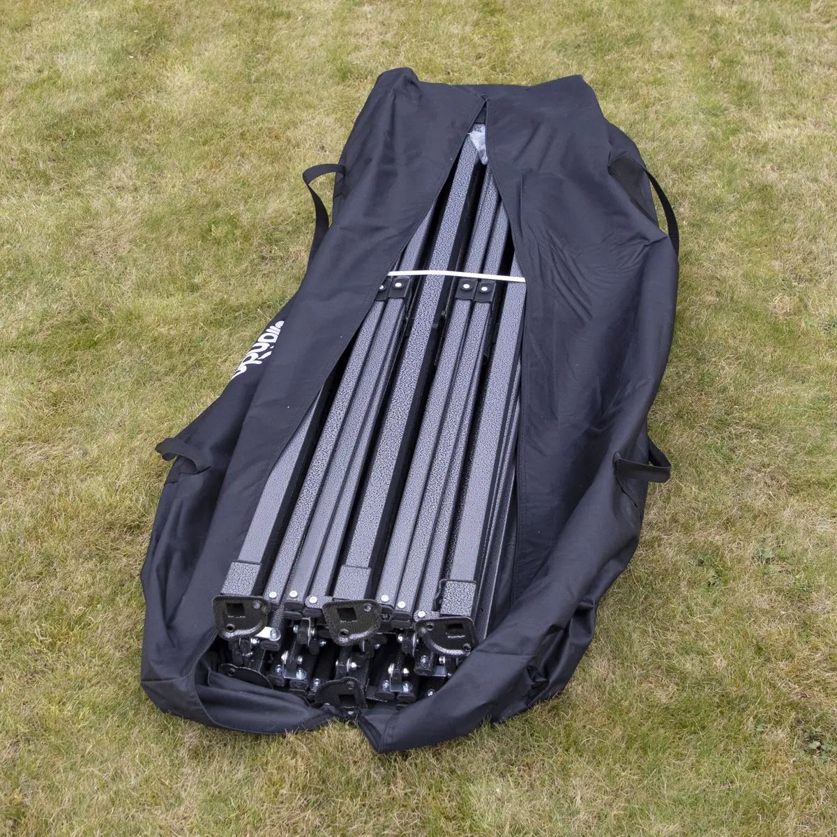 Dellonda Premium 3x6m Pop-Up Gazebo, Heavy Duty, PVC Coated, Water Resistant Fabric, Supplied with Carry Bag, Rope, Stakes & Weight Bags - Grey Canopy - Image 8