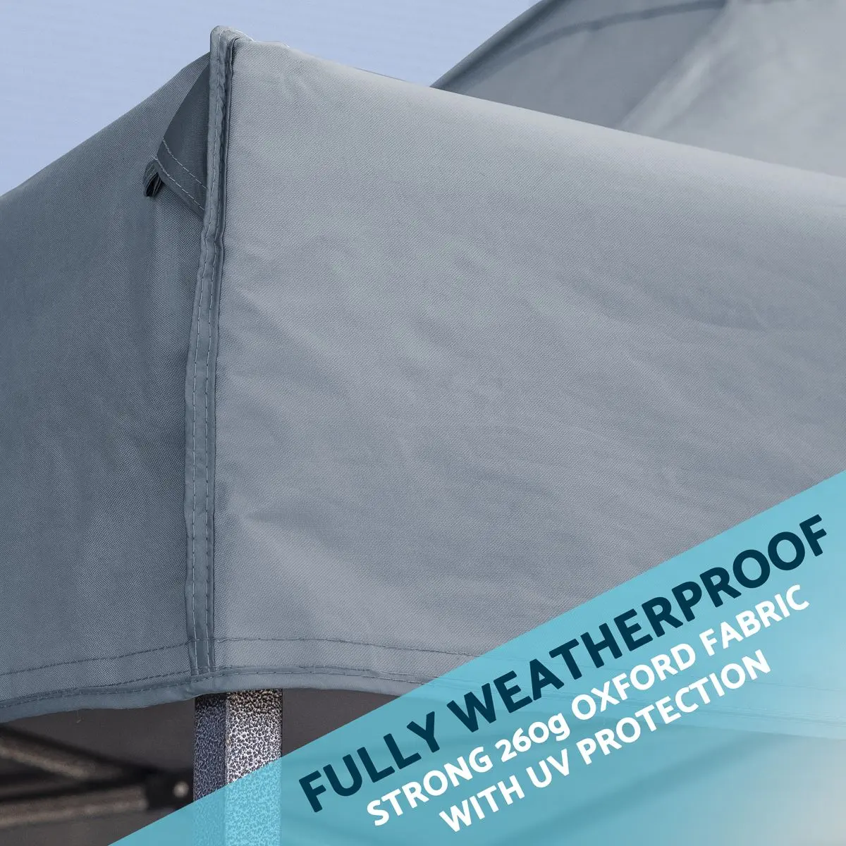 Dellonda Premium 3x6m Pop-Up Gazebo & Side Walls, PVC Coated, Water Resistant Fabric with Carry Bag, Rope, Stakes & Weight Bags - Grey - Image 2