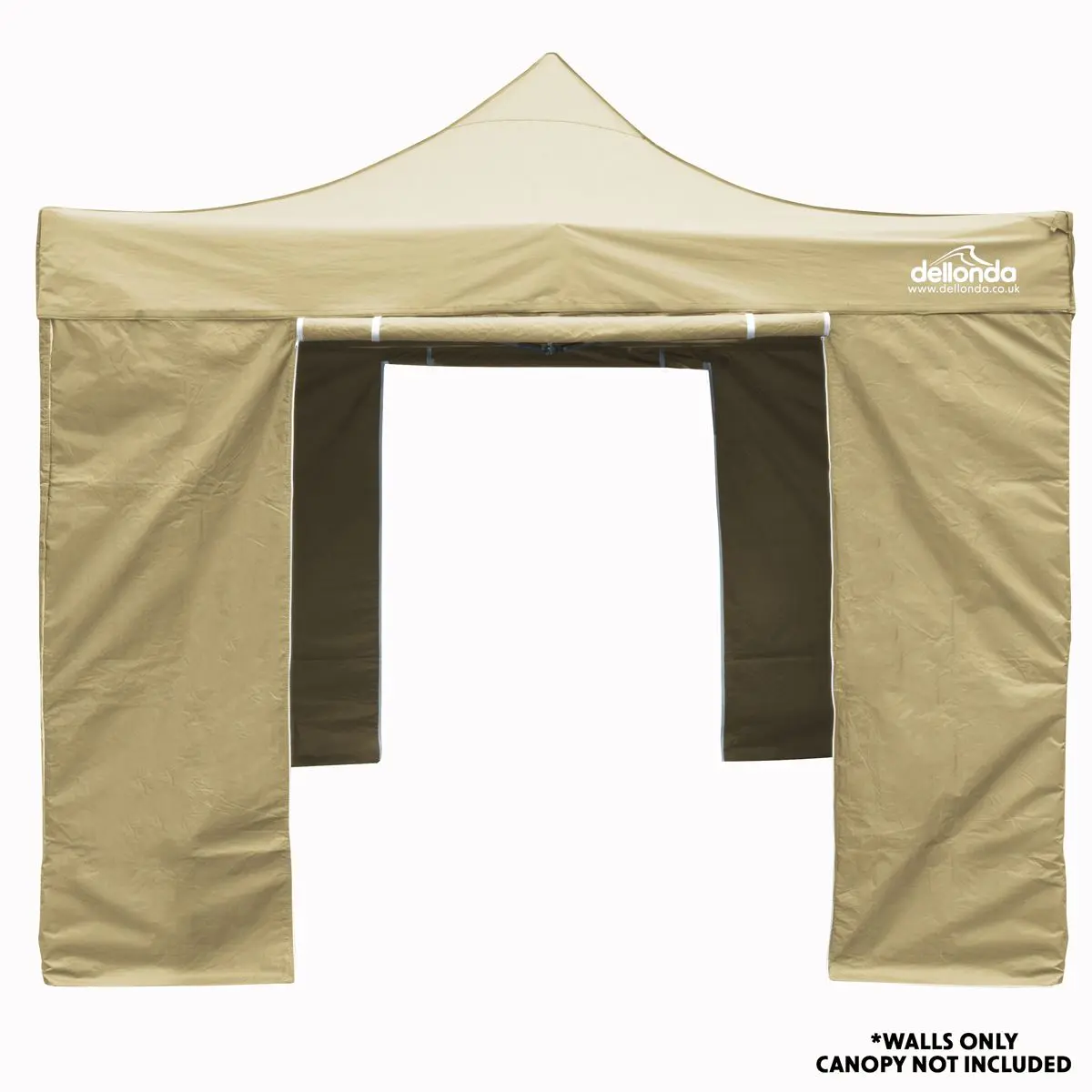 Dellonda Premium Gazebo/Marquee Side Walls/Doors/Windows, Fits 3 x 3m Models - Beige - Image 3