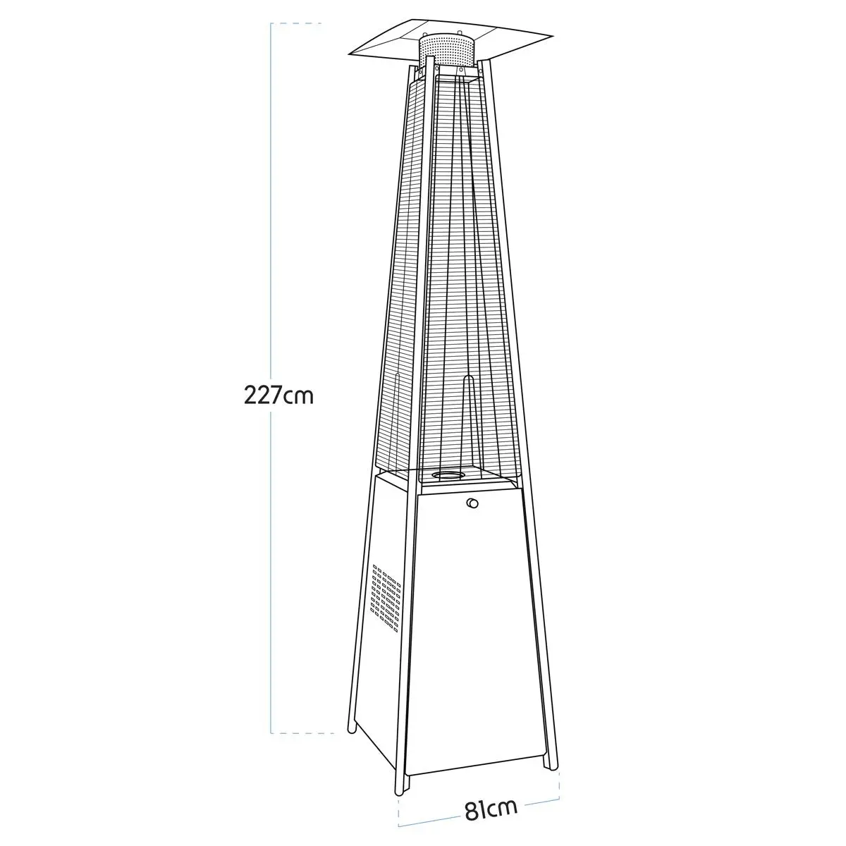 Dellonda Pyramid Gas Outdoor Garden Patio Heater 13kW Commercial & Home Use - Image 10