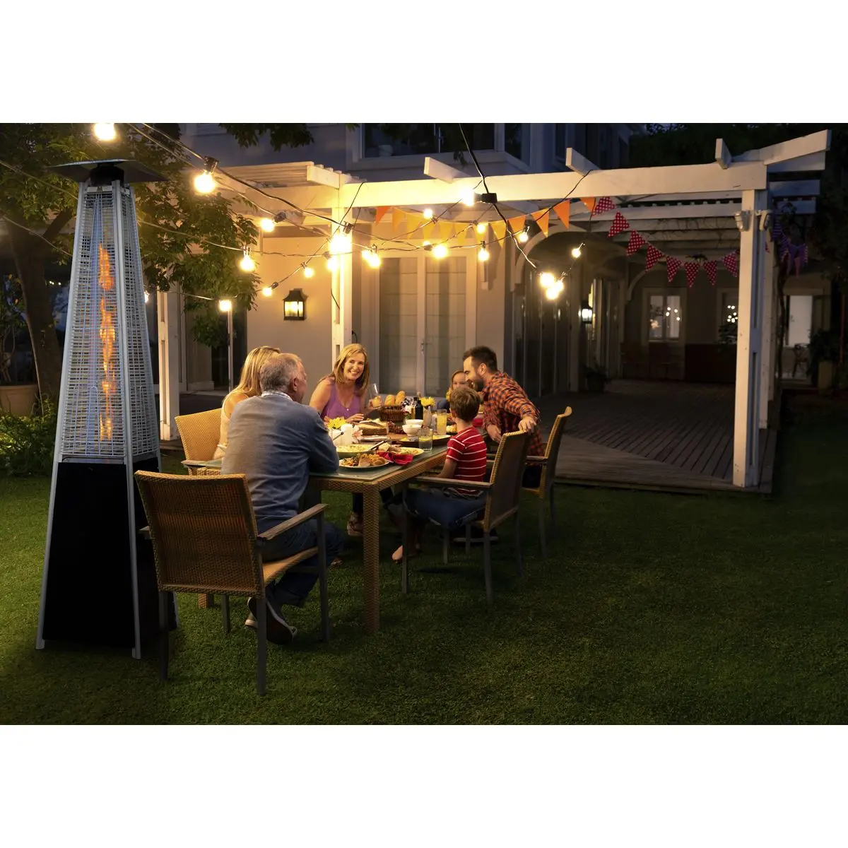 Dellonda Pyramid Gas Outdoor Garden Patio Heater 13kW Commercial & Home Use - Image 3