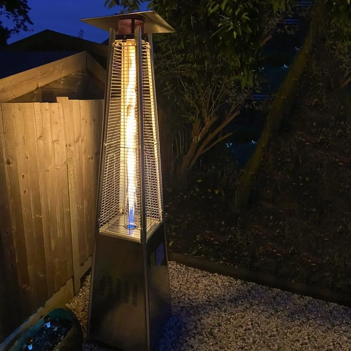 Dellonda 13kW Pyramid Gas Patio Heater 13kW Commercial/Garden Use - Stainless Steel - Image 10