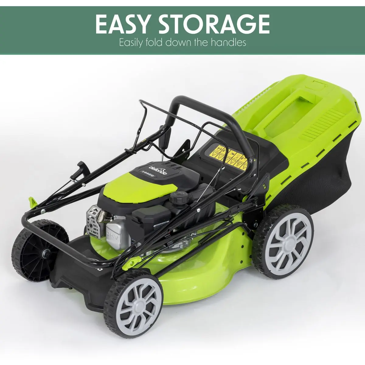 Dellonda Self-Propelled Petrol Lawnmower Grass Cutter with Height Adjustment & Grass Bag 144cc 18"/46cm 4-Stroke Engine - Image 4