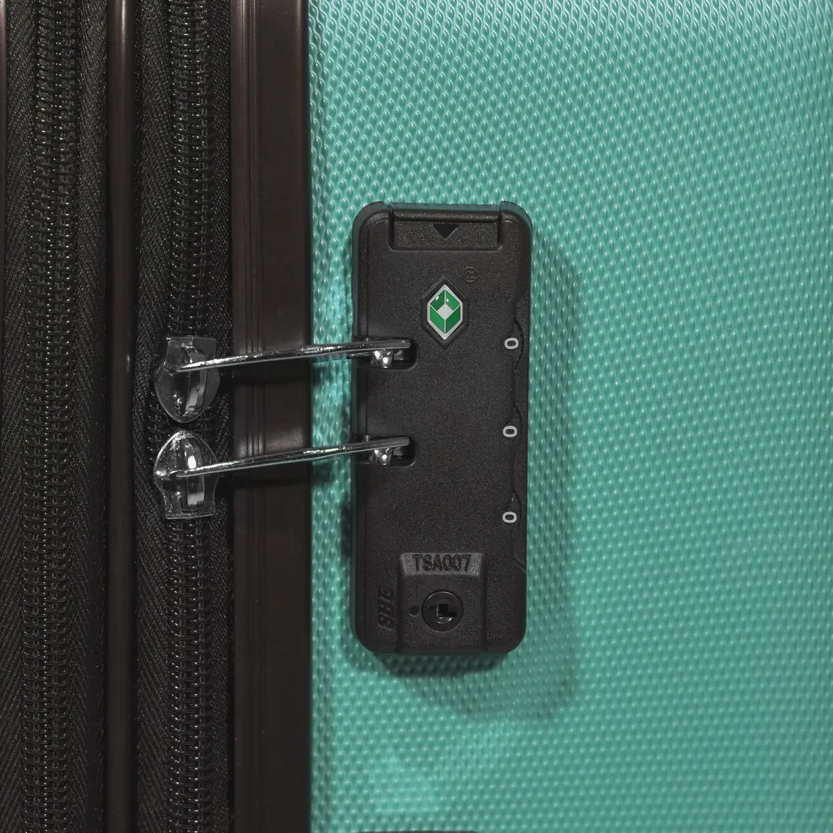 Dellonda Set 3-Piece Lightweight ABS Luggage Set with Integrated TSA Approved Combination Lock - Teal - DL126 - Image 6