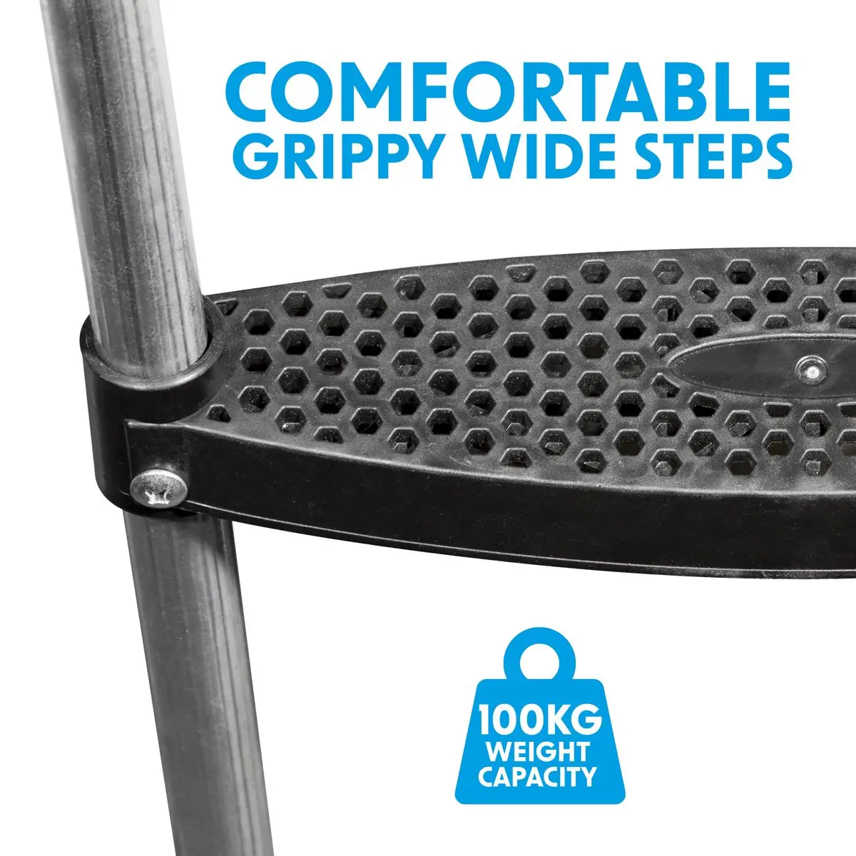 Dellonda Trampoline Ladder 2-Step 76cm for DL66 (6ft), DL67 (8ft), DL68 (10ft) - Image 2