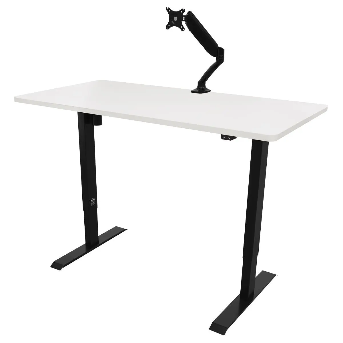 Dellonda White Electric Height Adjustable Standing Desk, Quiet, Home Office, 1400x700mm - Image 4