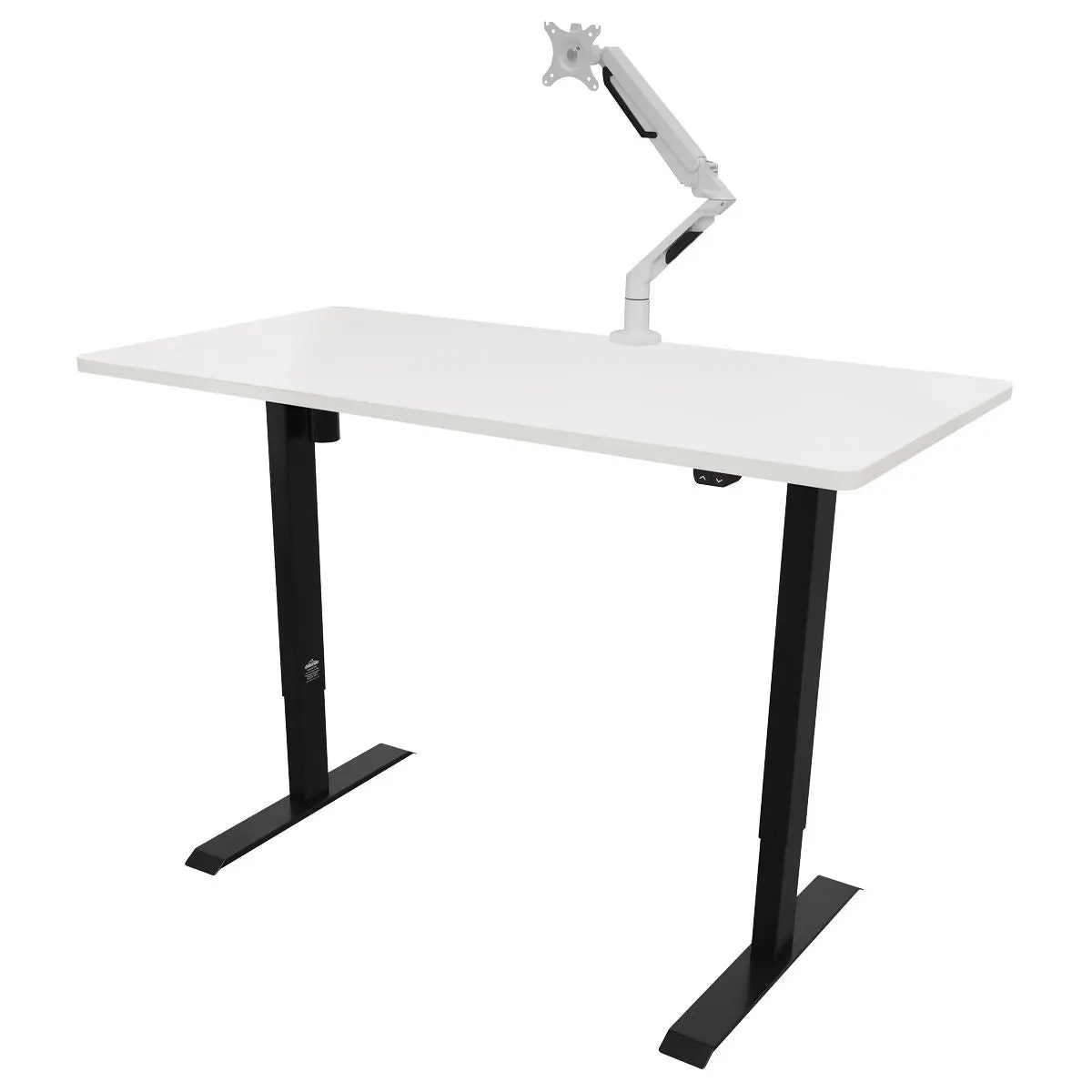 Dellonda White Electric Height Adjustable Standing Desk, Quiet, Home Office, 1400x700mm - Image 6
