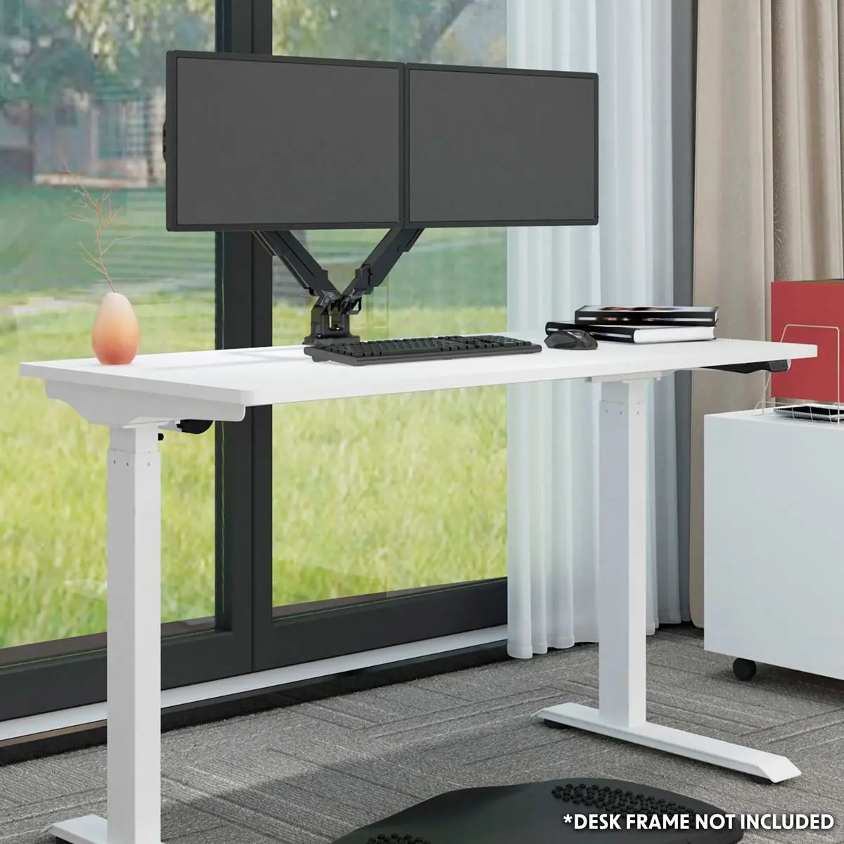 Dellonda White Rectangular Desktop 1400 x 700mm, 1" Thickness - DH19 - Image 6