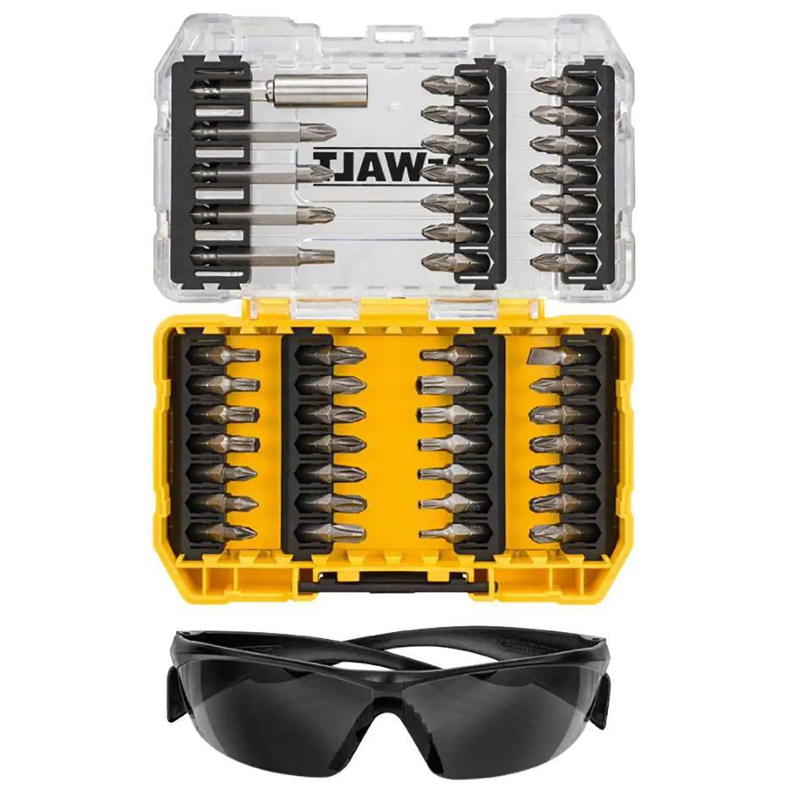 DeWalt Screwdriver Bit Set 47 Piece with Safety Glasses in Tough Case - Image 3