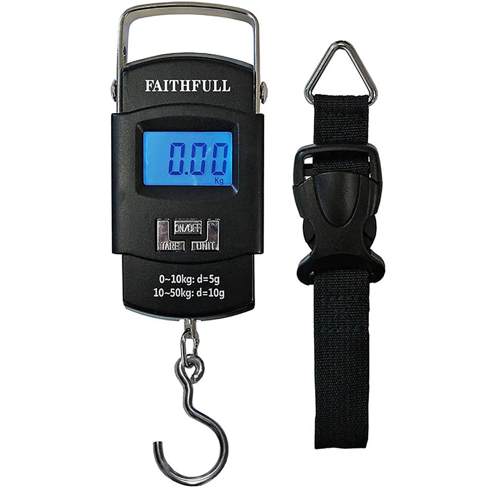 Faithfull Electronic Scales Portable Luggage Travel Fishing Kitchen 0-50kg - Image 2