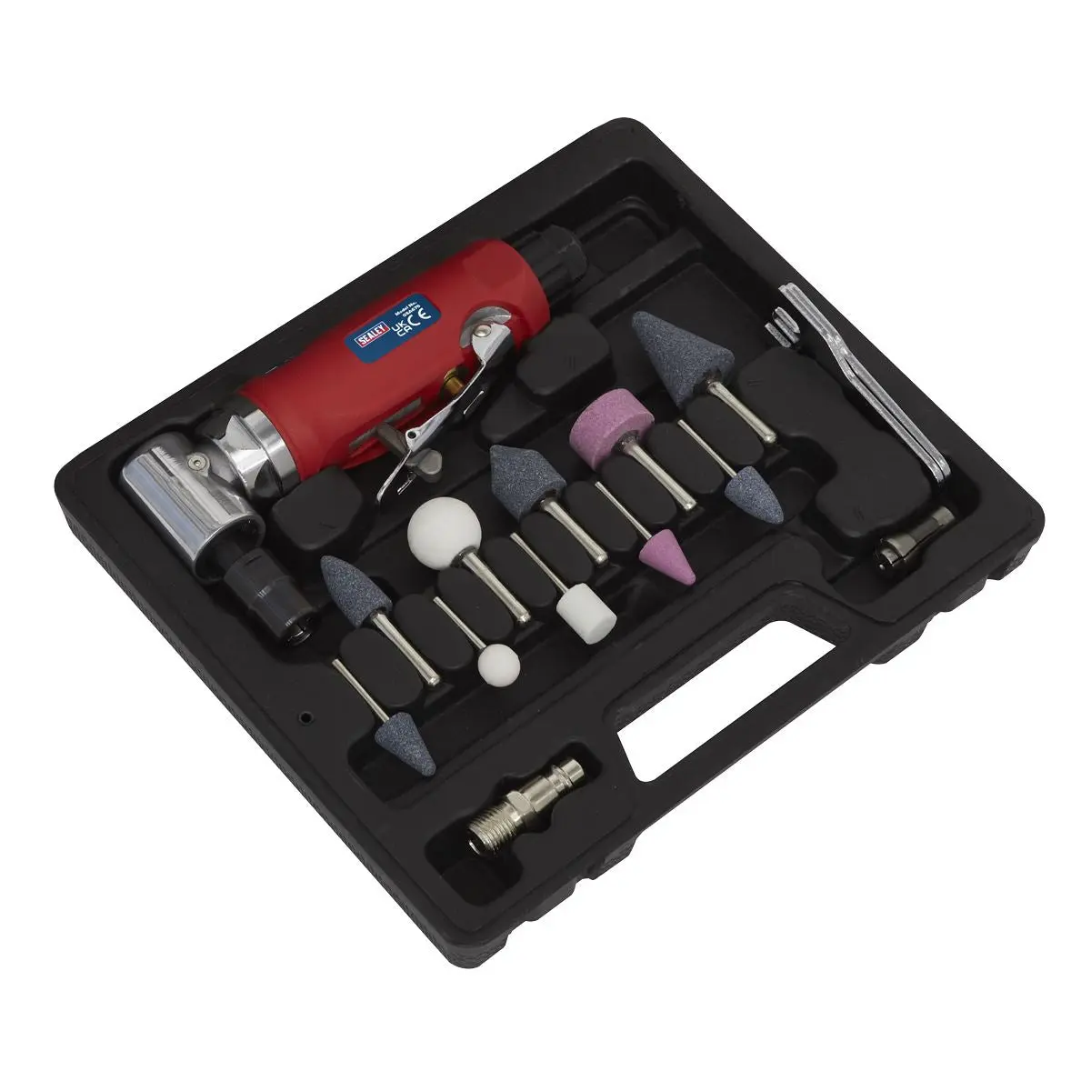 Sealey Generation Air Die Grinder 90° Angle Kit 15pc - Image 3