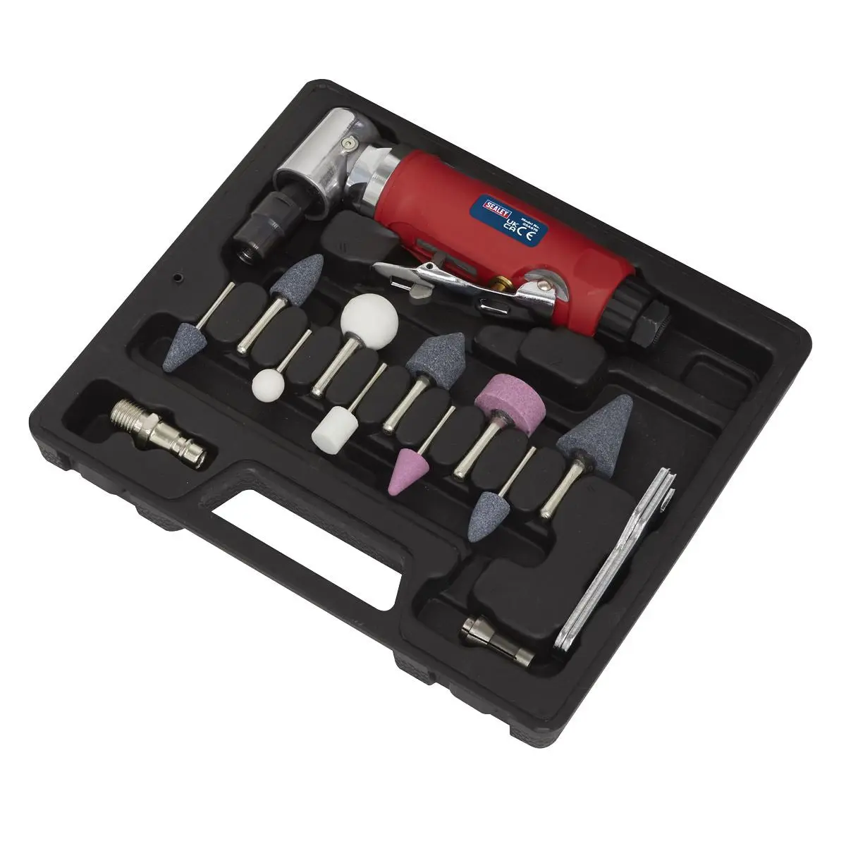 Sealey Generation Air Die Grinder 90° Angle Kit 15pc - Image 4