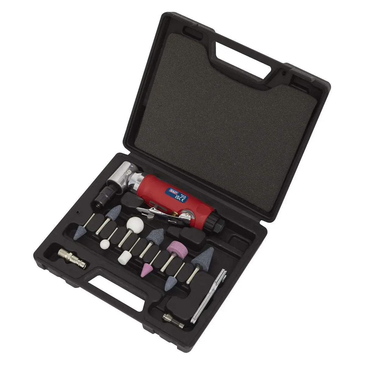 Sealey Generation Air Die Grinder 90° Angle Kit 15pc - Image 5