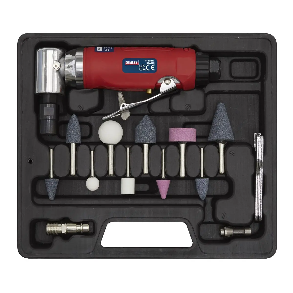 Sealey Generation Air Die Grinder 90° Angle Kit 15pc - Image 6