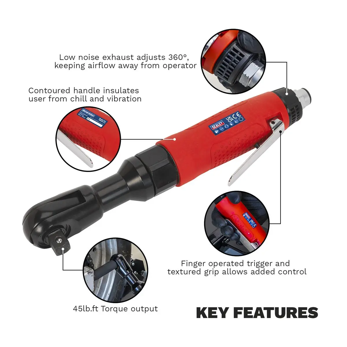 Generation Air Ratchet Wrench 1/2"Sq Drive - Image 8