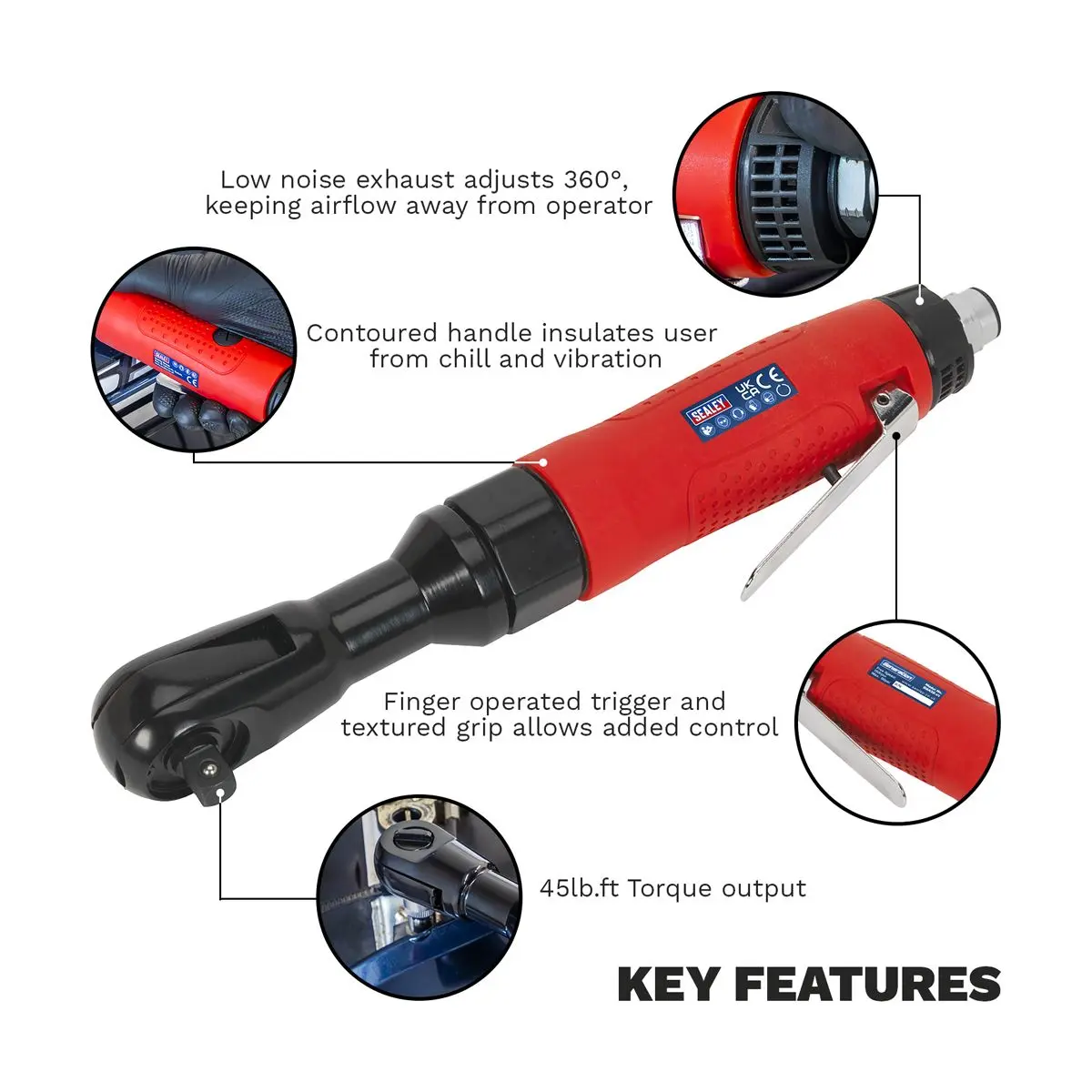 Generation Air Ratchet Wrench 3/8"Sq Drive - Image 4