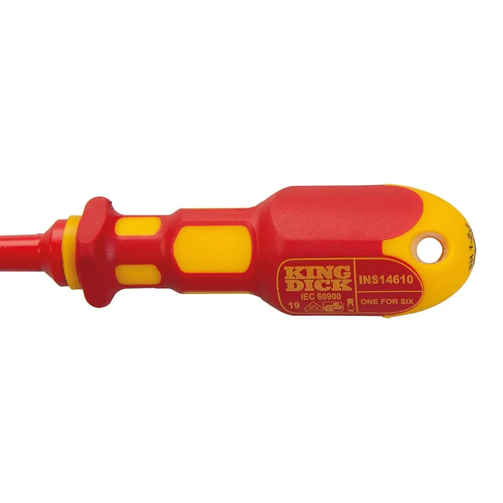 King Dick 1-for-6 Screwdriver Insulated PZ1, PZ2, PZ3 & PH1, PH2, PH3 INS14610 - Image 10