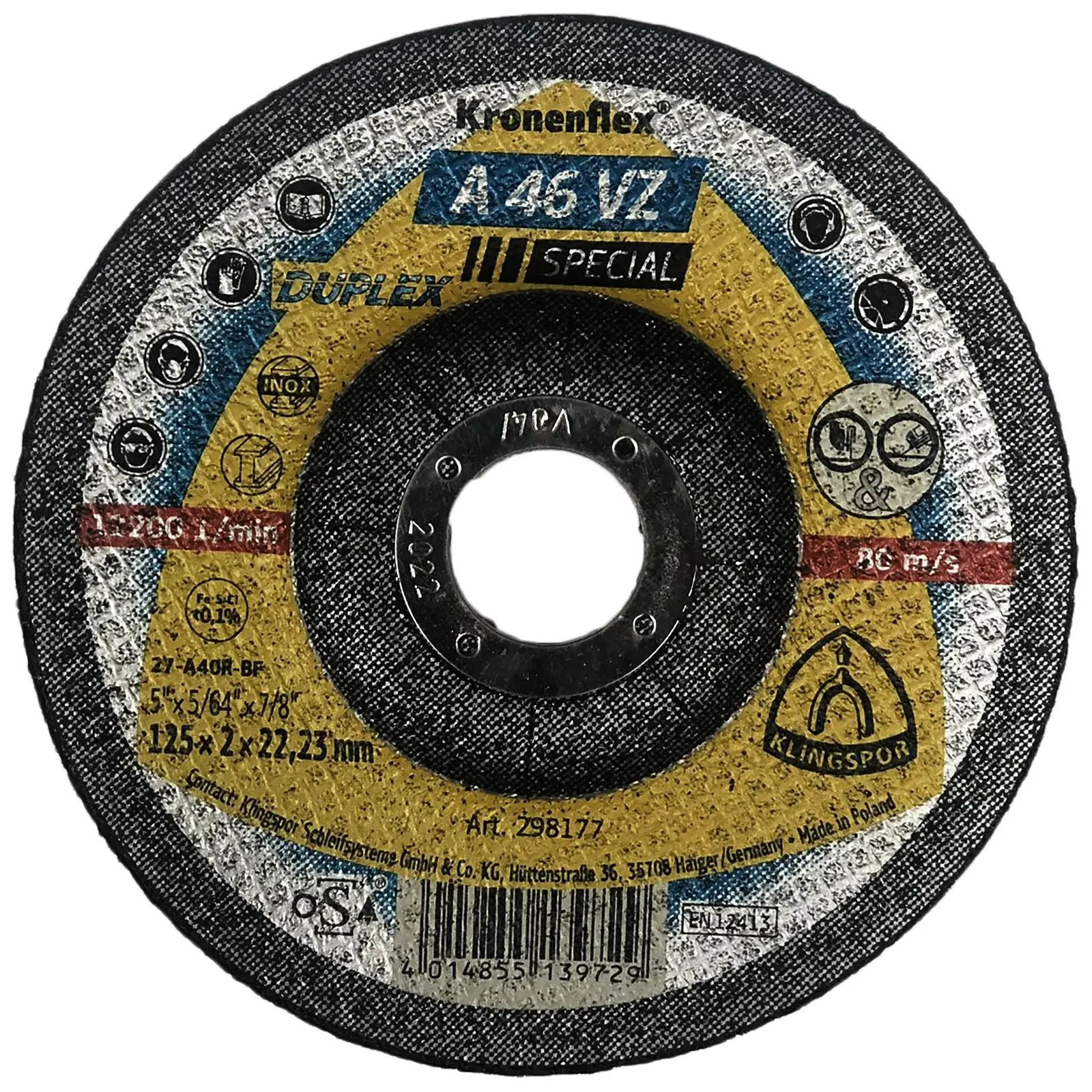 Klingspor Cutting and Grinding Disc A46VZ Special Duplex 115mm or 125mm - Image 6