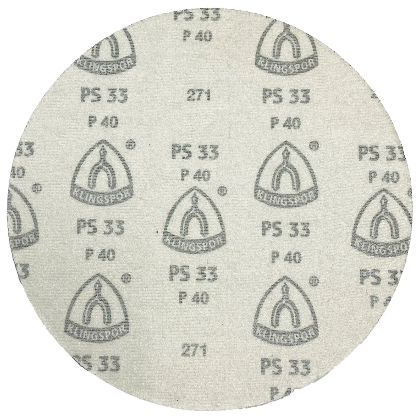 Klingspor Abrasive Sanding Discs Hook and Loop 225mm PS33CK No Hole Aluminium Oxide 40-120 Grit - Image 3