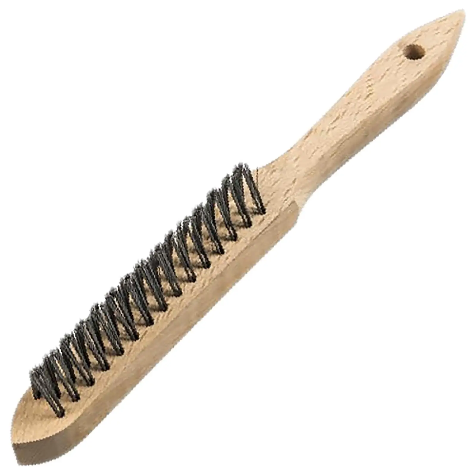 Klingspor Fillet Weld Hand Wire Brush Steel or Stainless Steel 290mm Wooden Handle BHK600 - Image 2
