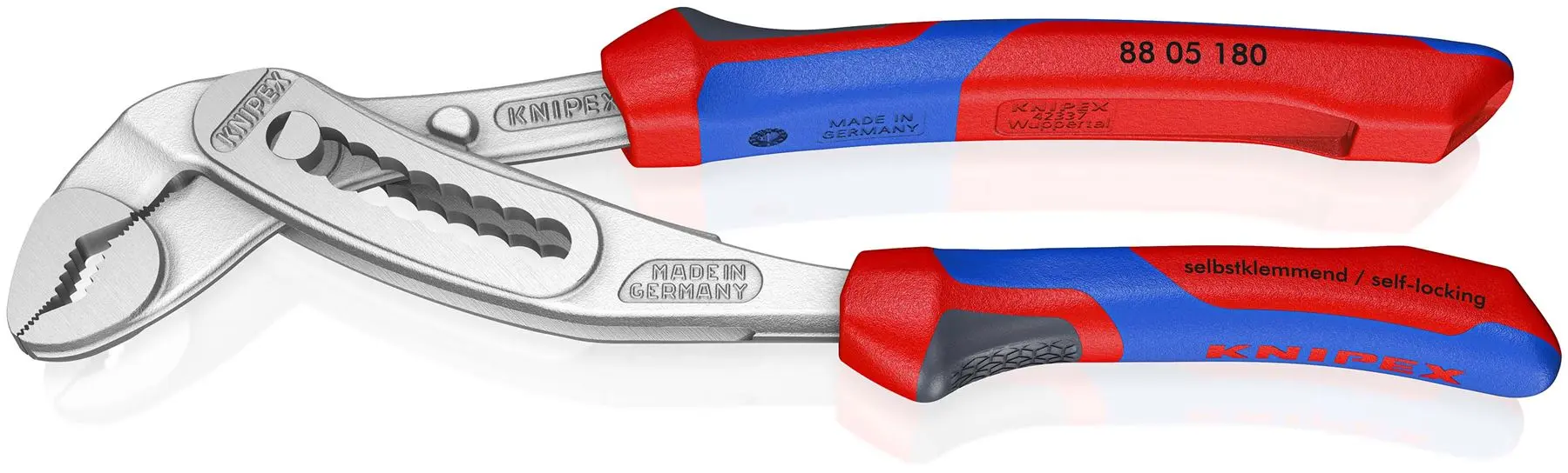 KNIPEX Alligator Water Pump Pliers 180mm Chrome with Comfort Handles 88 05 180
